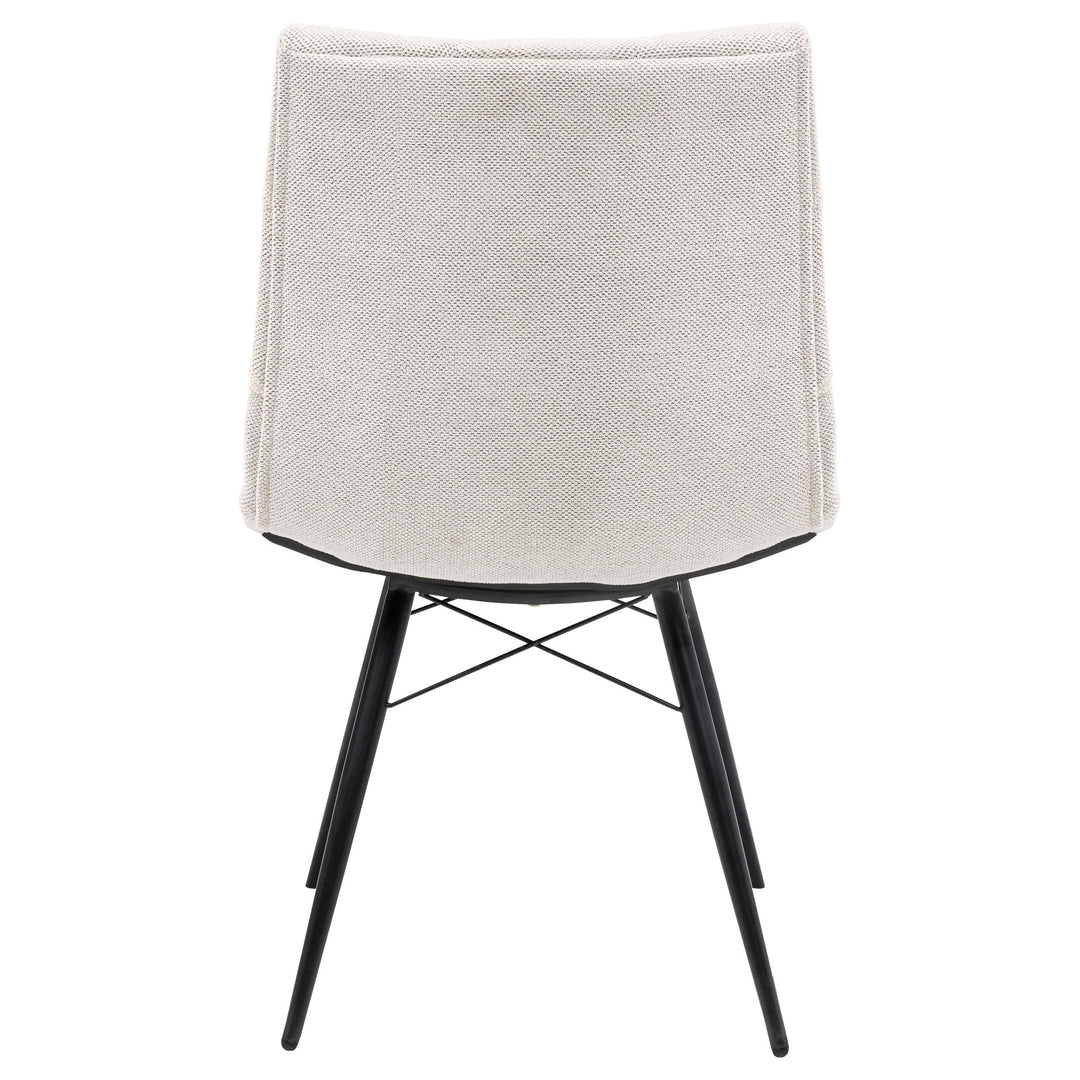 Aiken Fabric Upholstered Dining Side Chair Saddle Stone White (Set of 4)