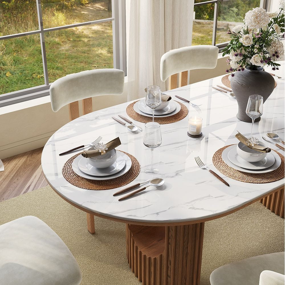 Silvo 79" Table (Glossy White)