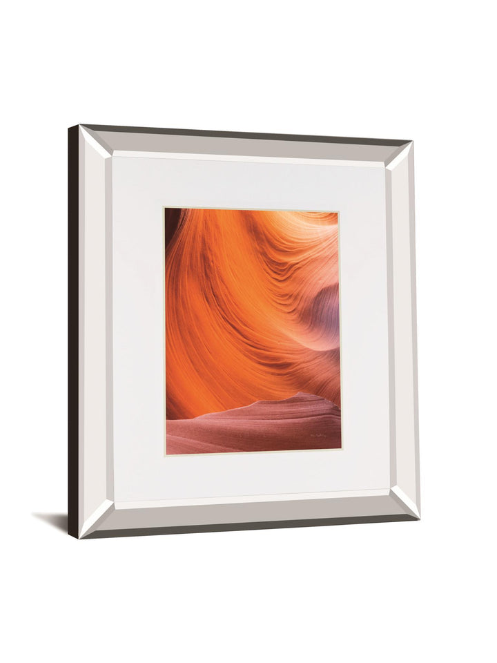 Lower Antelope Canyon Vii By Alan Majchrowicz Mirrored Frame - Red