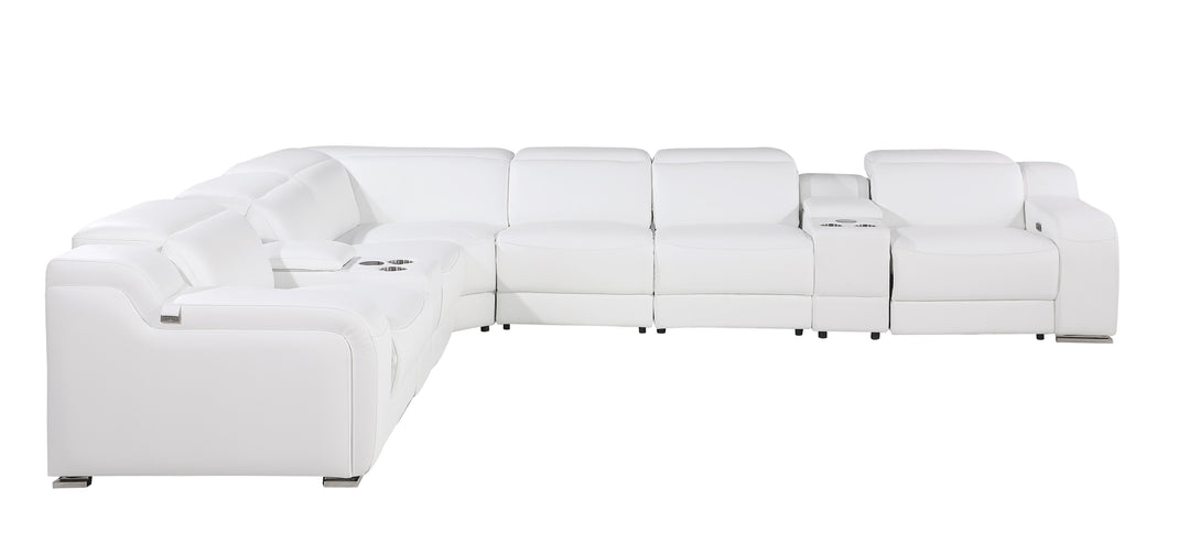 1116 - Power Reclining Italian Leather Sectional