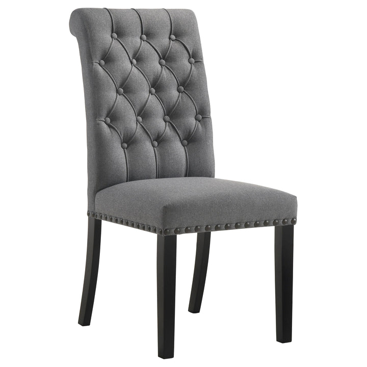 Alana Fabric Upholstered Dining Side Chair Grey (Set of 2)