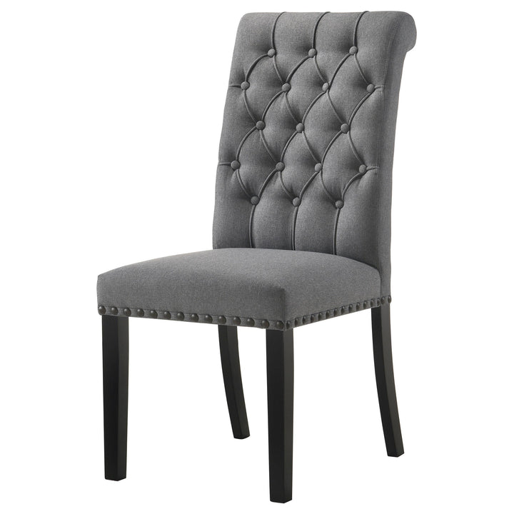 Alana Fabric Upholstered Dining Side Chair Grey (Set of 2)