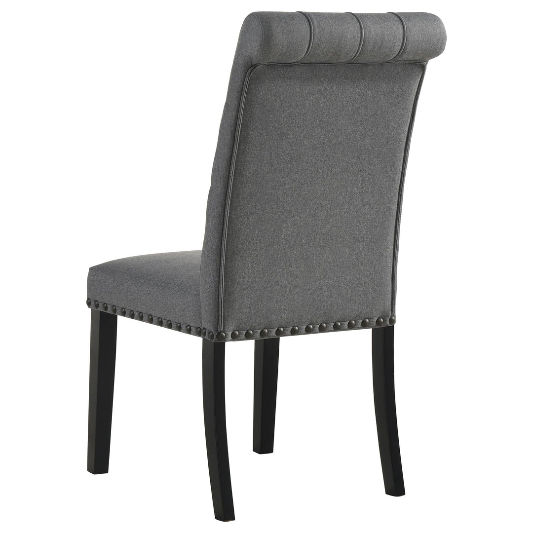 Alana Fabric Upholstered Dining Side Chair Grey (Set of 2)