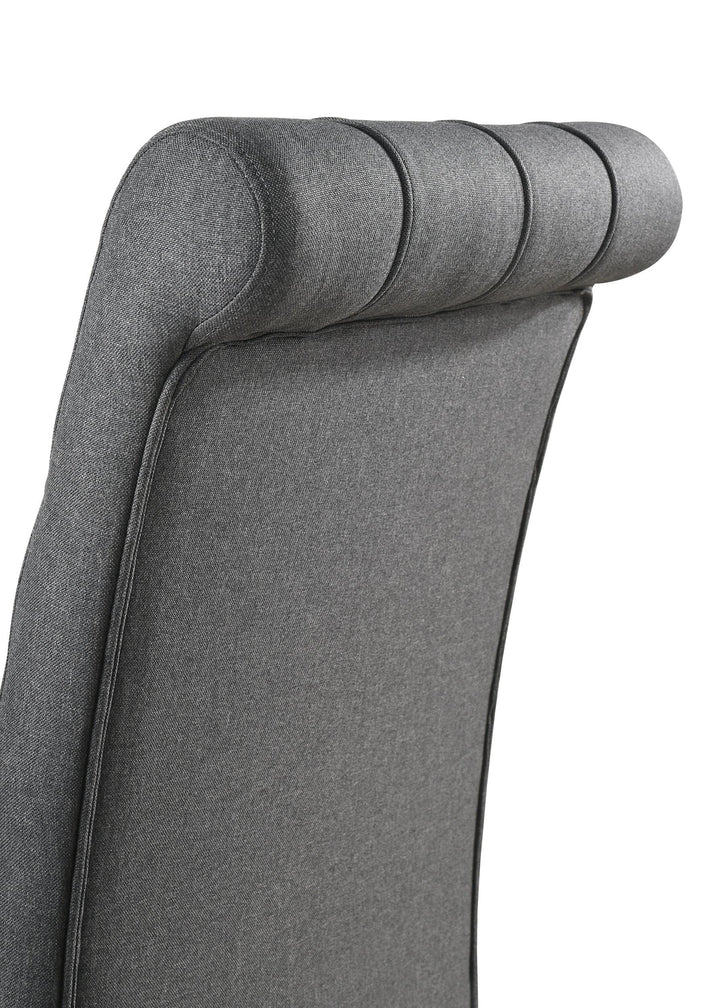 Alana Fabric Upholstered Dining Side Chair Grey (Set of 2)