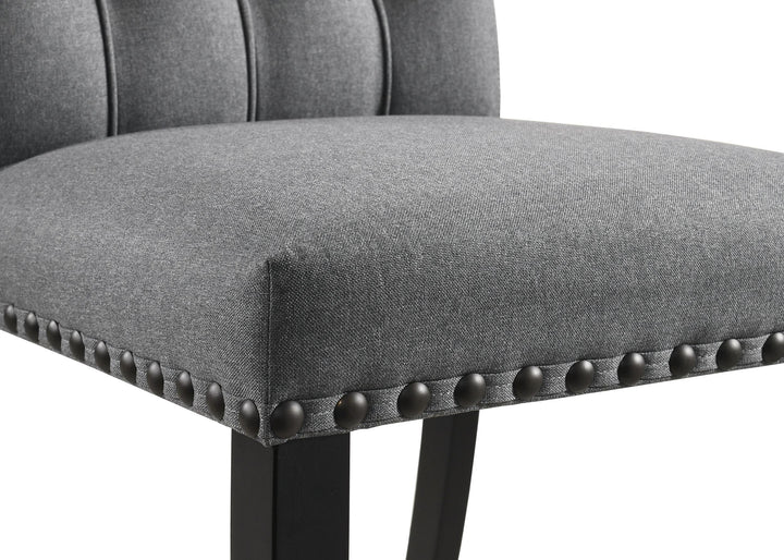 Alana Fabric Upholstered Dining Side Chair Grey (Set of 2)