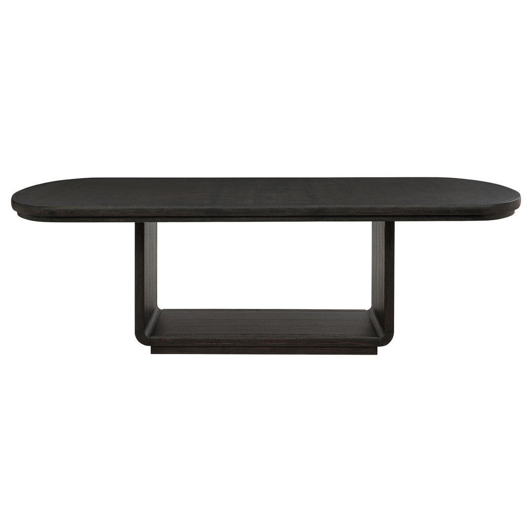Leandro 7-piece Rectangular Dining Table Set Burnished Black