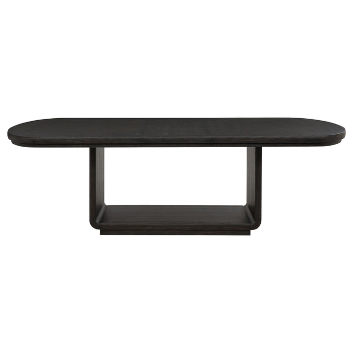 Leandro 7-piece Rectangular Dining Table Set Burnished Black