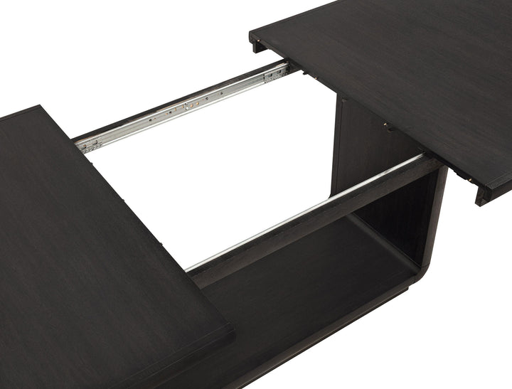 Leandro 7-piece Rectangular Dining Table Set Burnished Black