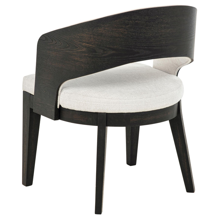 Leandro Upholstered Dining Arm Chair Cream (Set of 2)