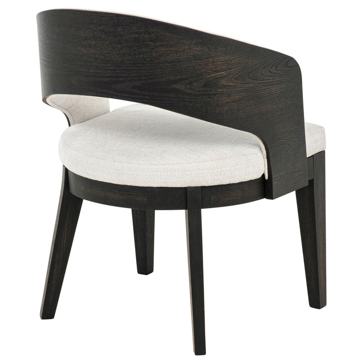 Leandro Upholstered Dining Arm Chair Cream (Set of 2)