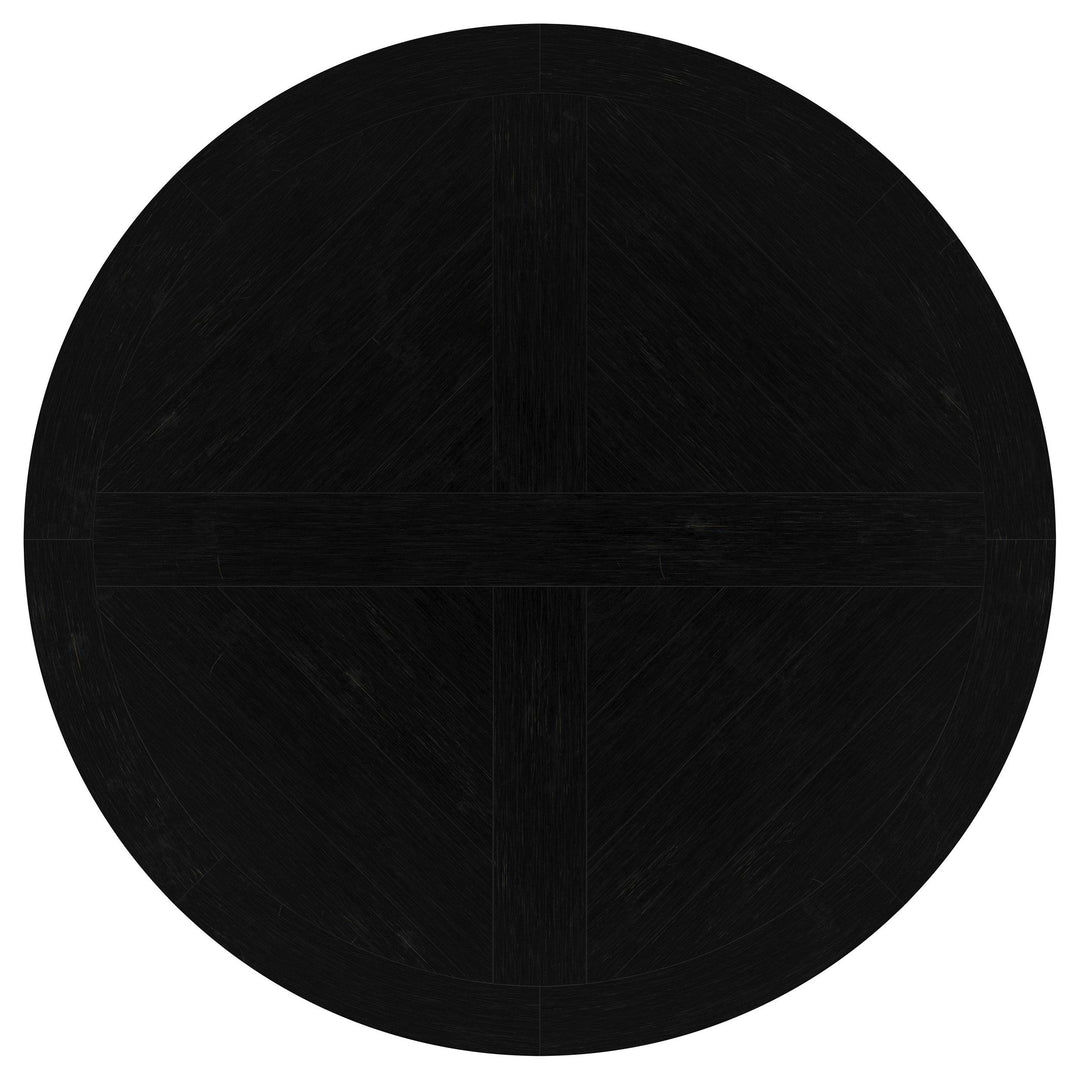 Florence Round 60-inch Pedestal Base Dining Table Black