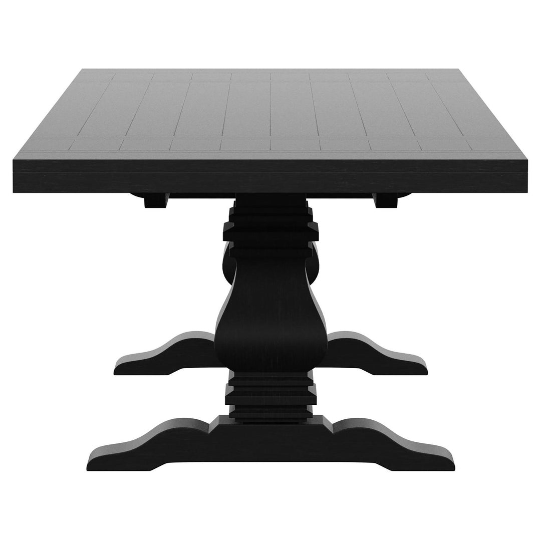 Florence 7-piece 126-inch Extension Dining Table Set Distressed Black