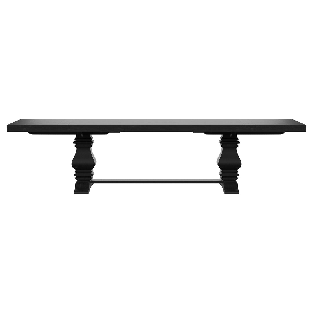 Florence 126-inch Extension Dining Table Distressed Black