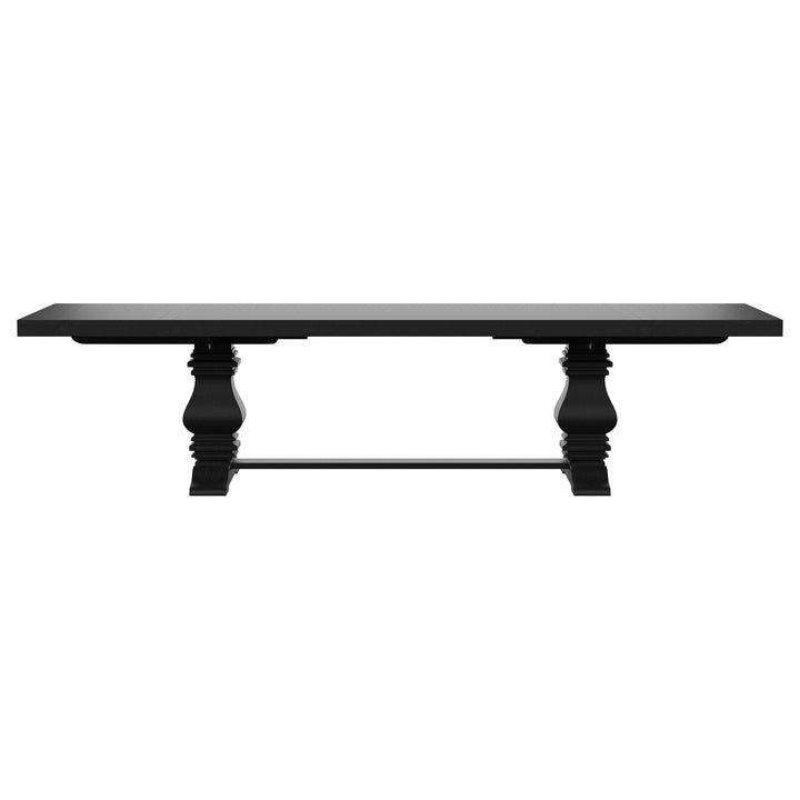 Florence 126-inch Extension Dining Table Distressed Black