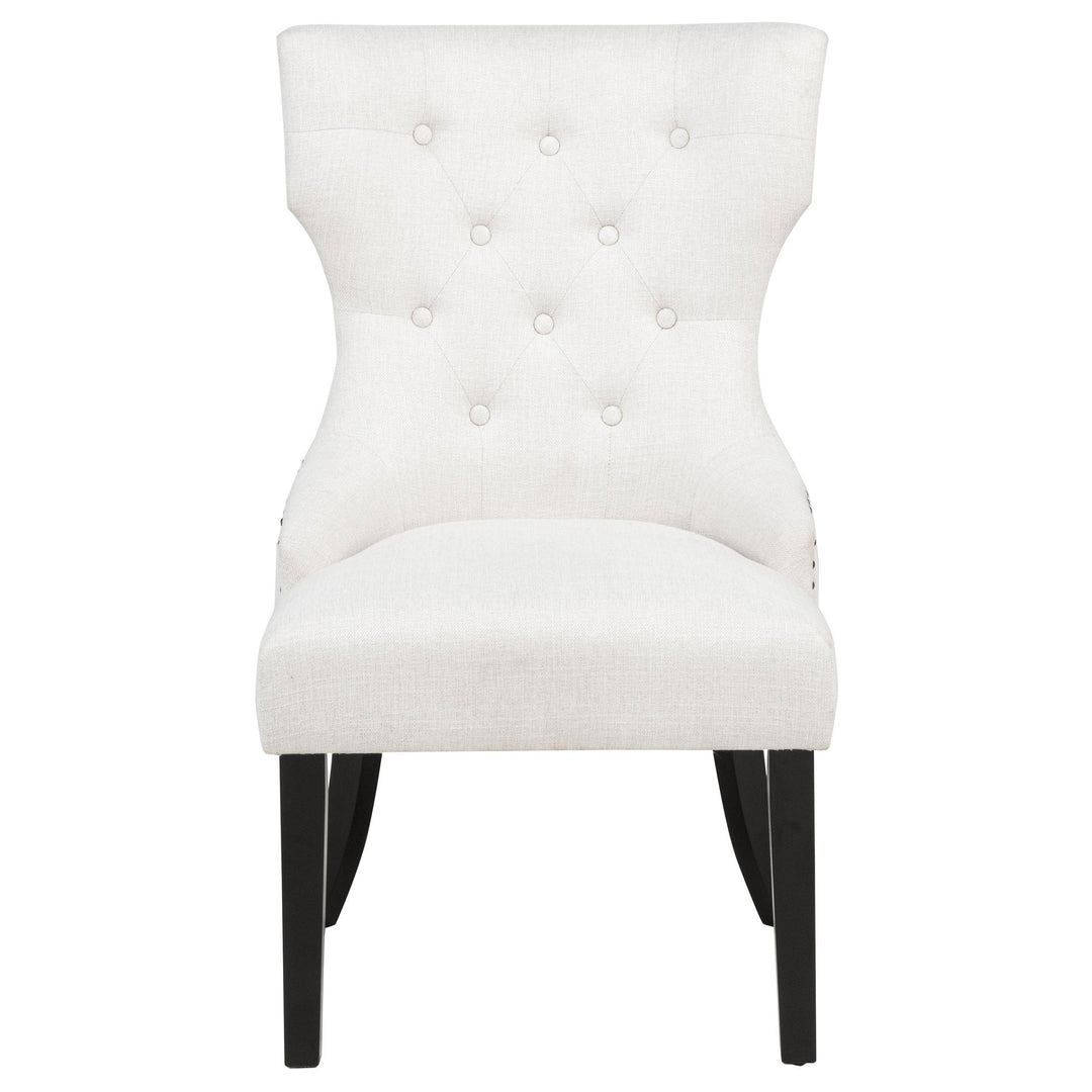 Baney Fabric Upholstered Dining Side Chair Cream and Black