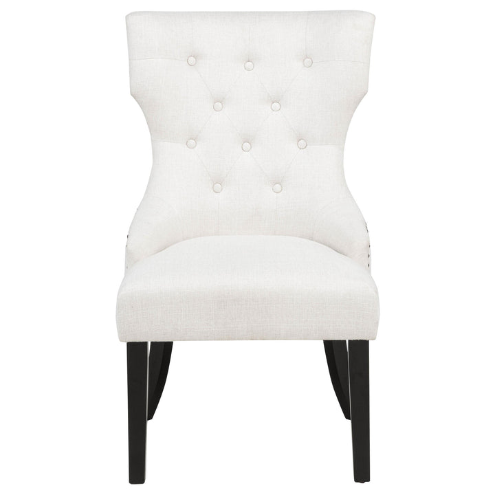 Baney Fabric Upholstered Dining Side Chair Cream and Black