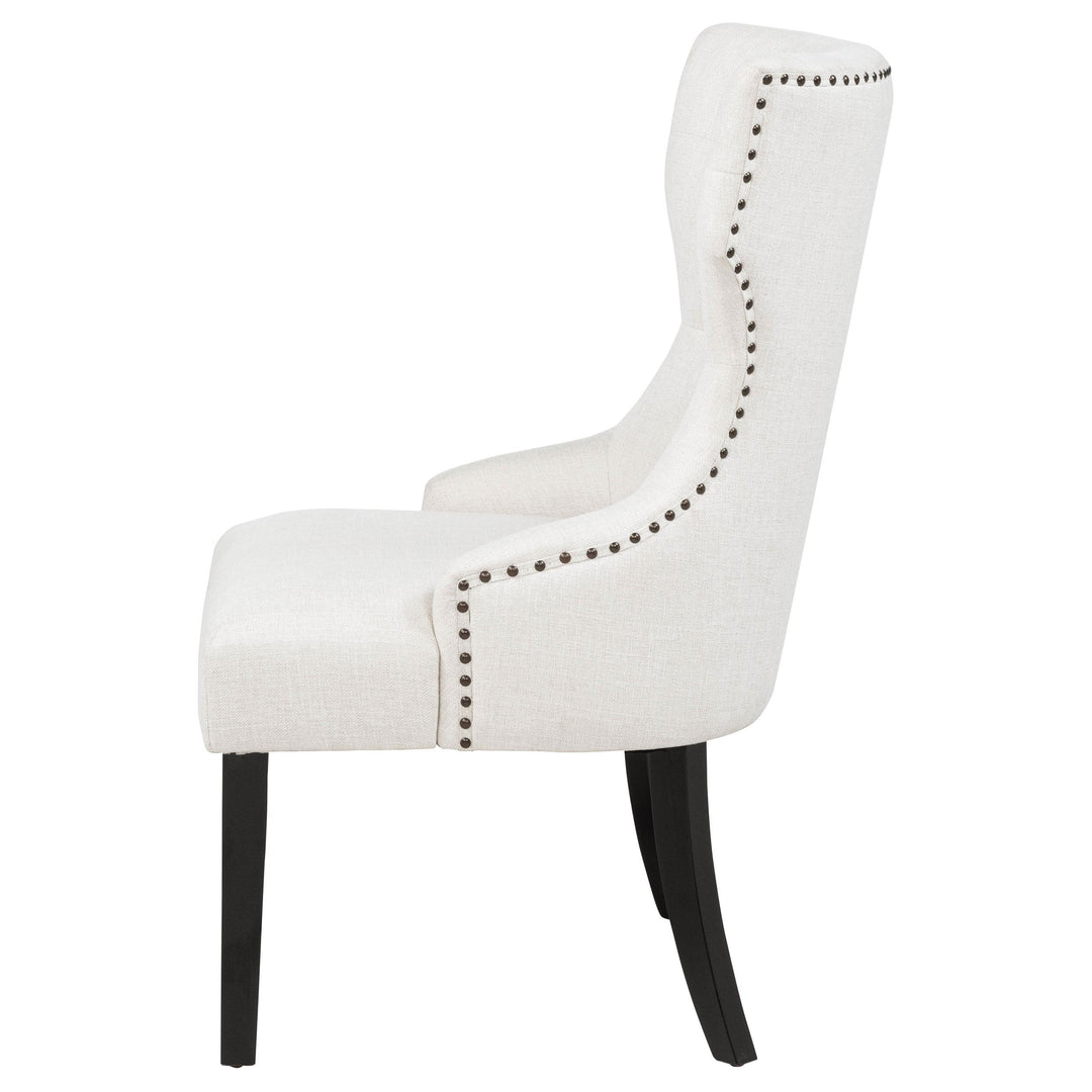 Baney Fabric Upholstered Dining Side Chair Cream and Black