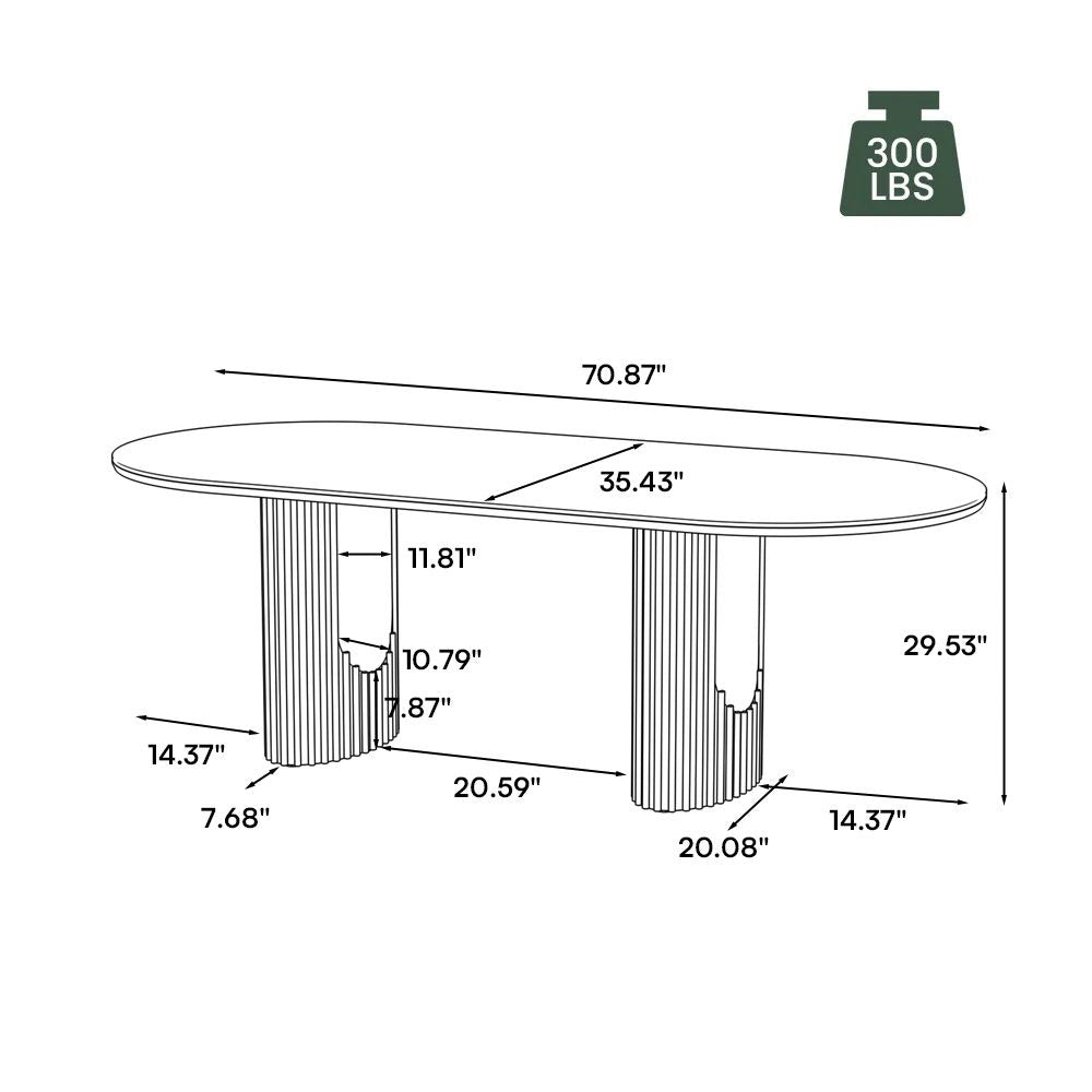 Silvo 79" Table (Glossy White)