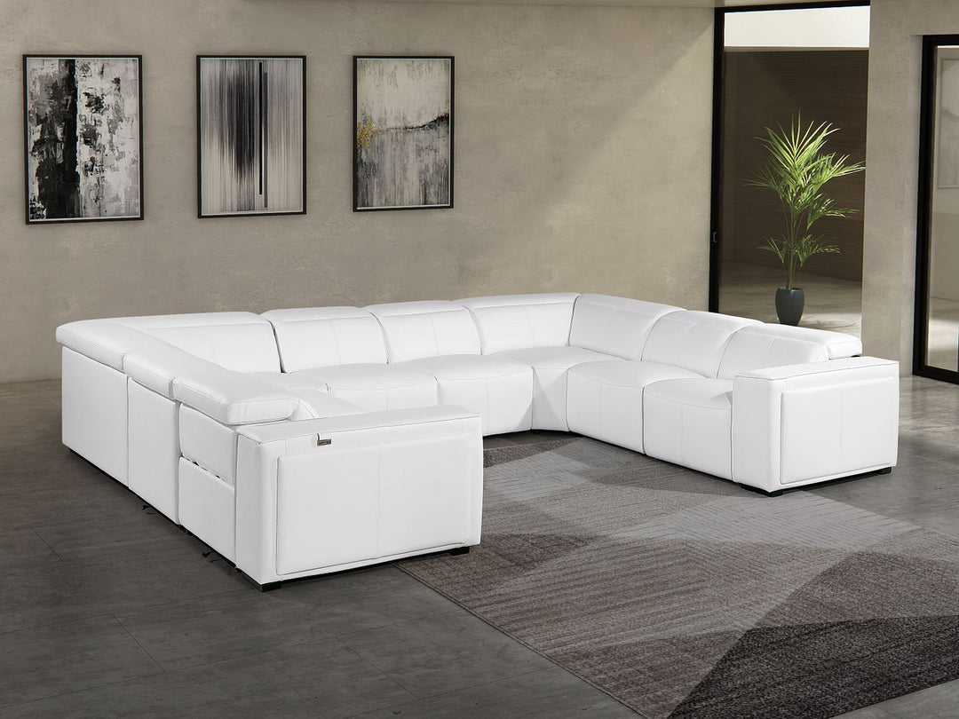 1224 - 8-Piece U-Shaped Sectional Sofa In With 4 Power Recliners & Power Headrest