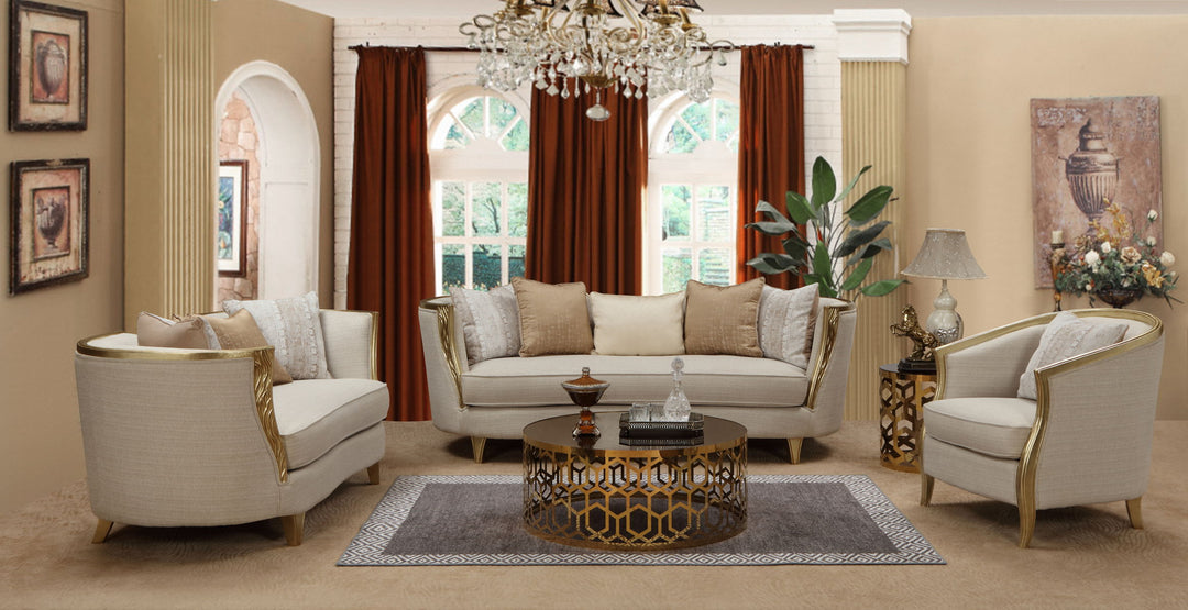 Cora - Sofa And Loveseat - Gold