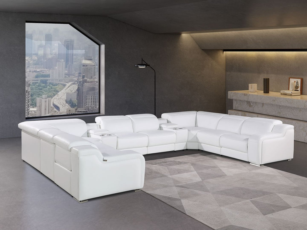 1116 - 10-Piece U-Shaped Sectional Sofa In With 4 Power Recliners & Power Headrests