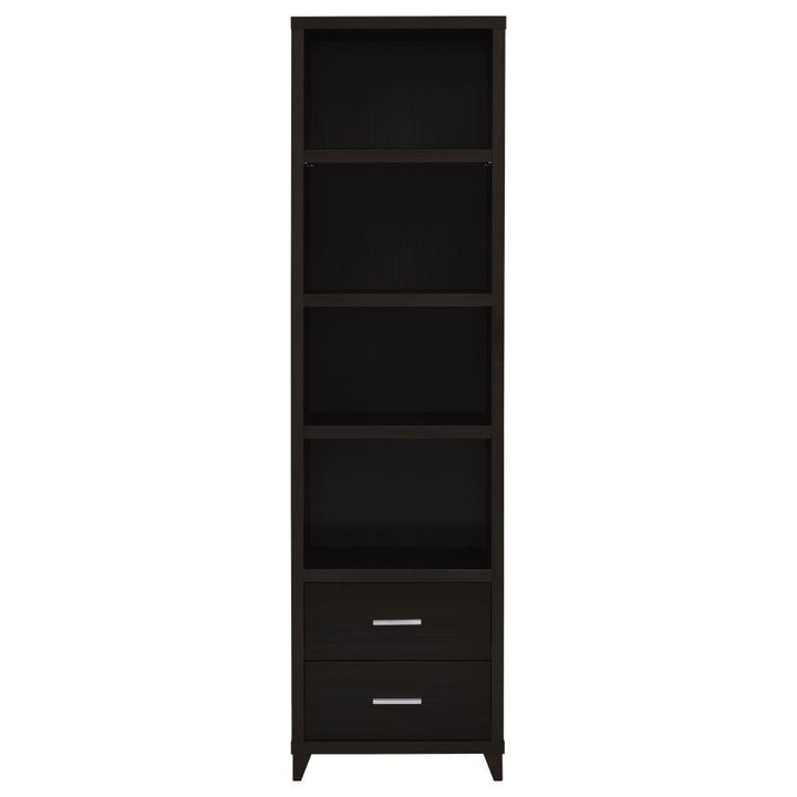 Lewes - 4-Shelf Engineered Wood Media Tower - Cappuccino