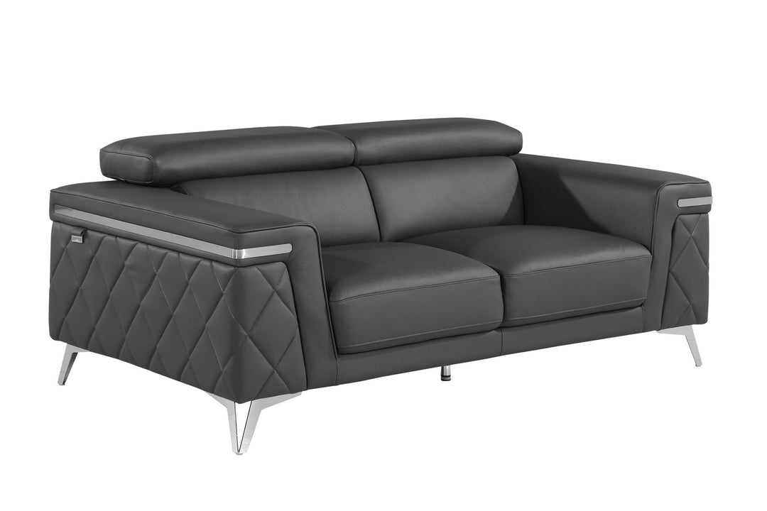 1140 - Top Grain Italian Leather Loveseat