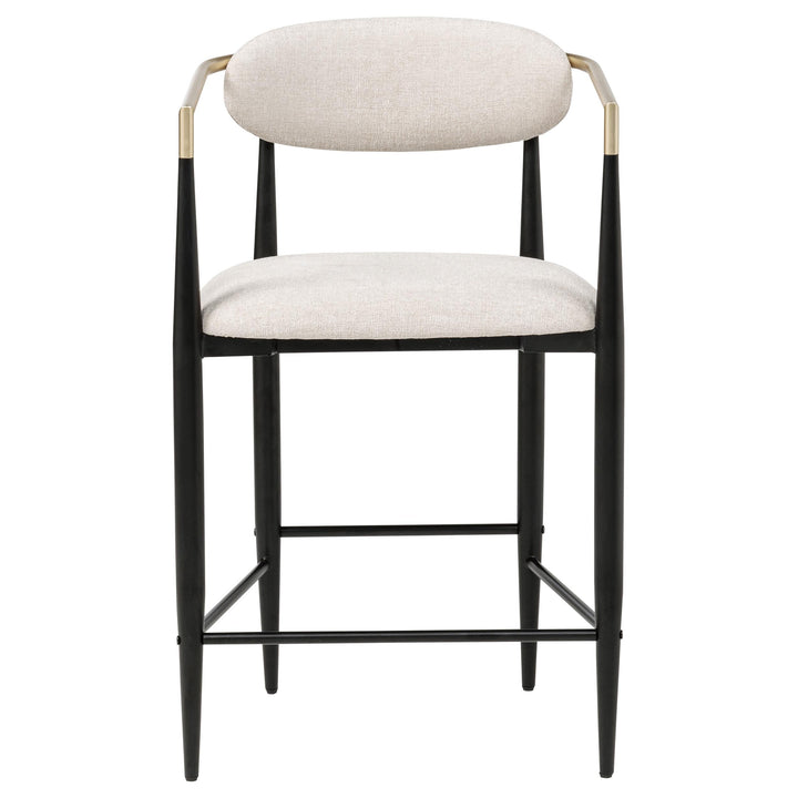 Tina Fabric Upholstered Counter Chair Beige (Set of 2)