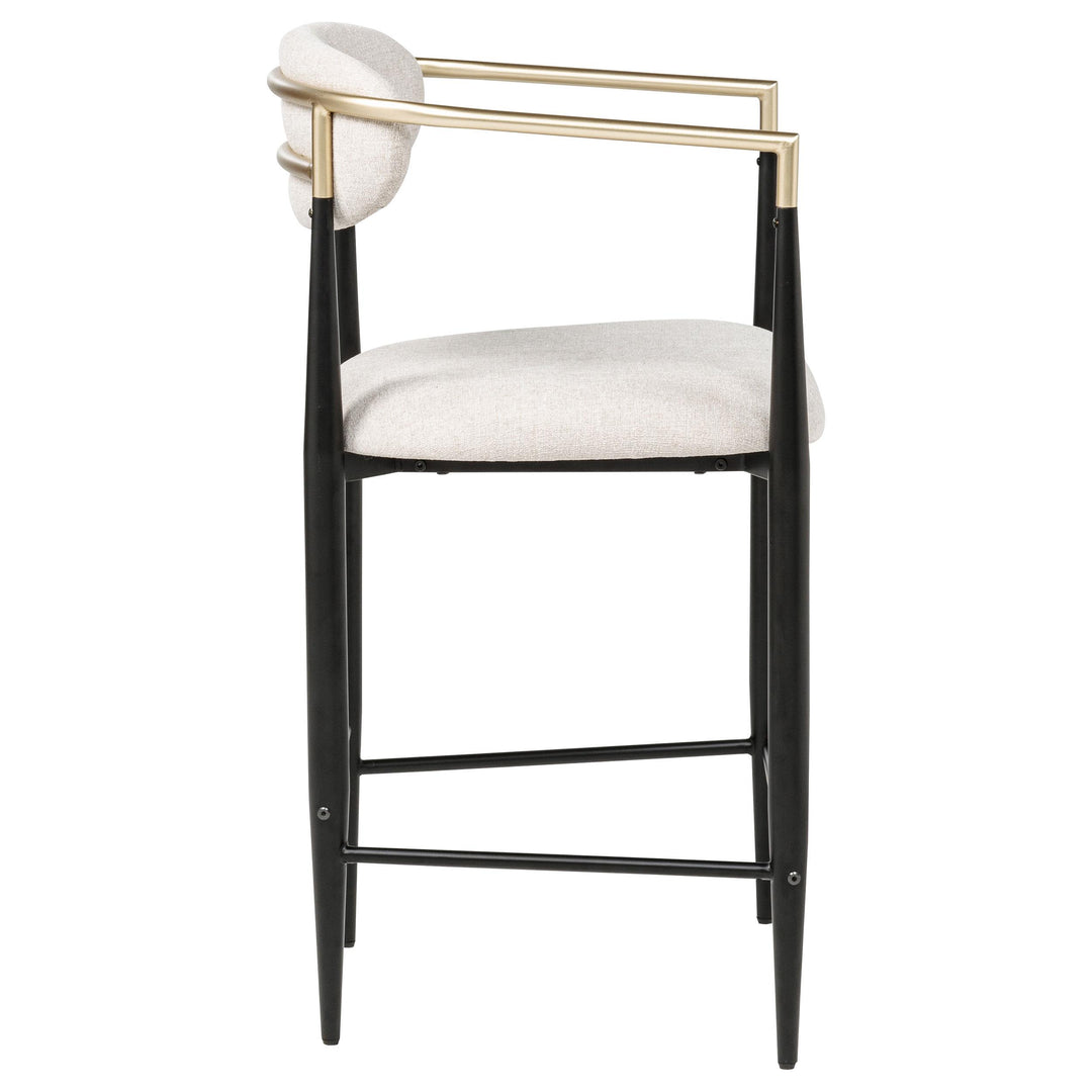 Tina Fabric Upholstered Counter Chair Beige (Set of 2)