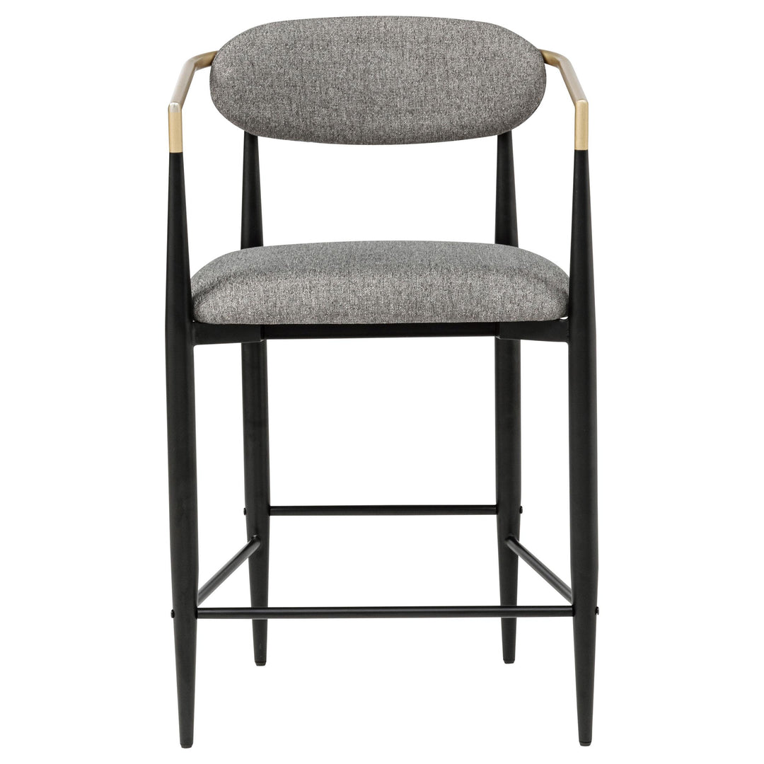 Tina Fabric Upholstered Counter Chair Grey (Set of 2)