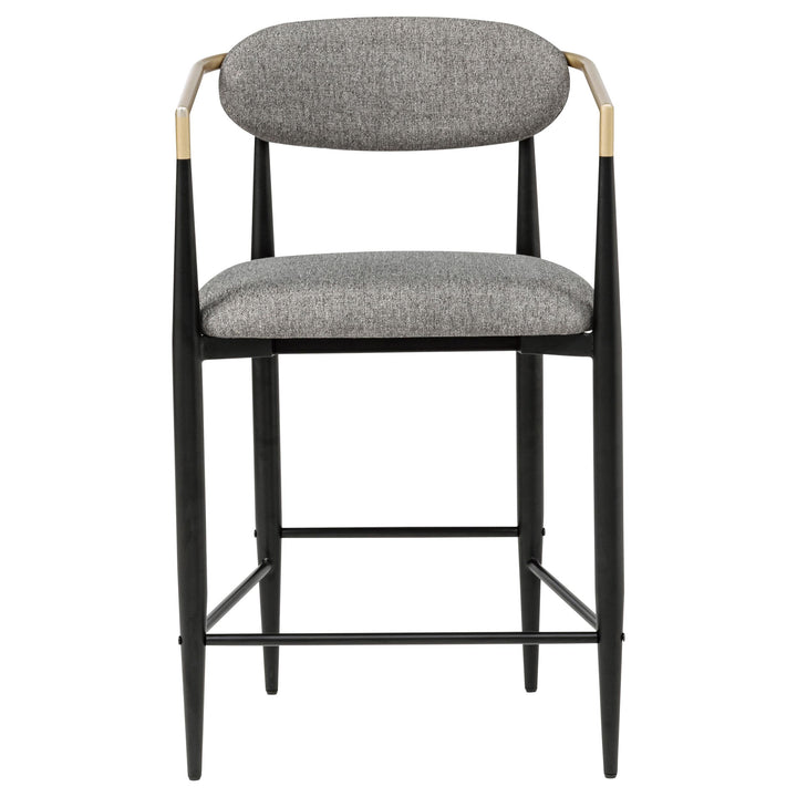 Tina Fabric Upholstered Counter Chair Grey (Set of 2)