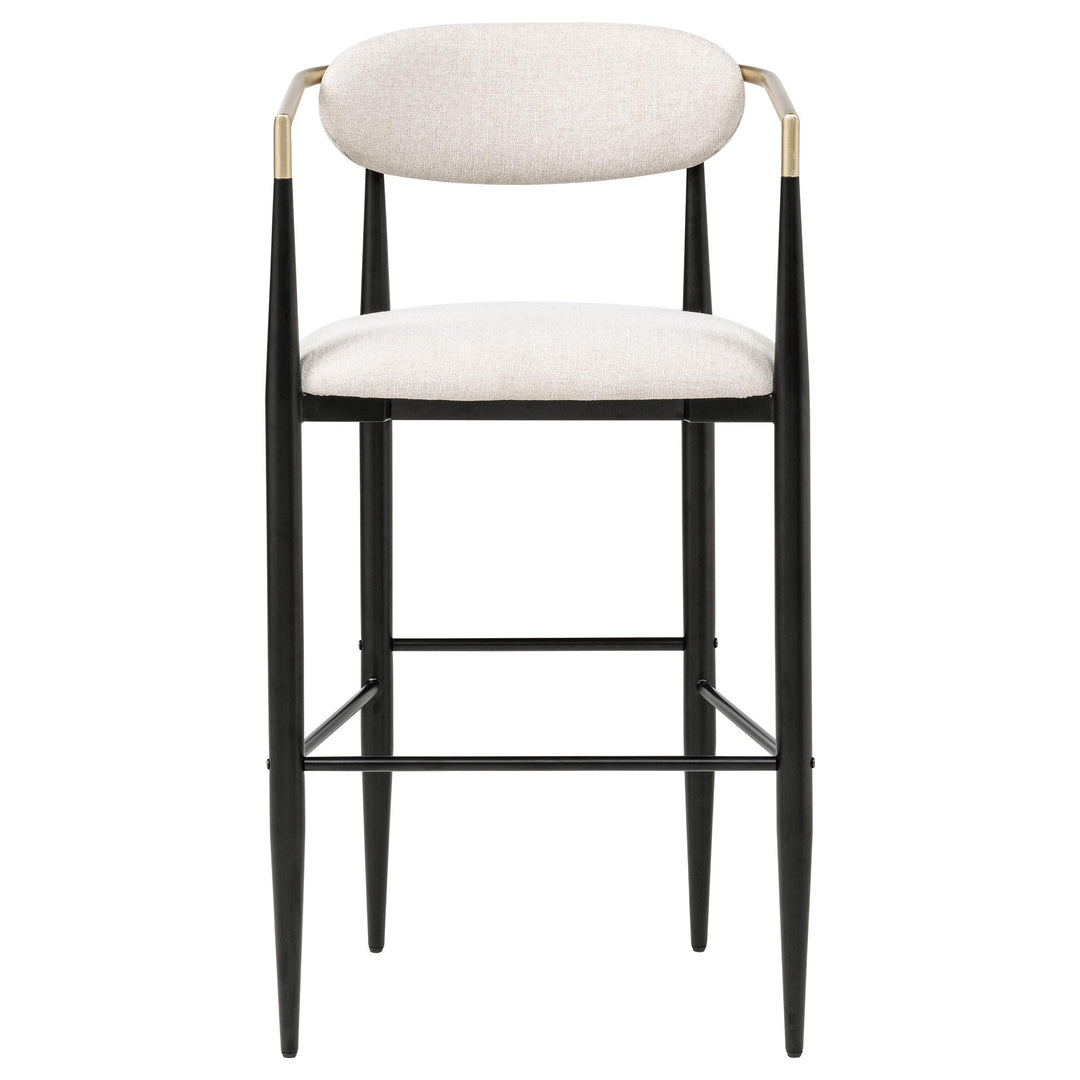 Tina Fabric Upholstered Bar Chair Beige (Set of 2)