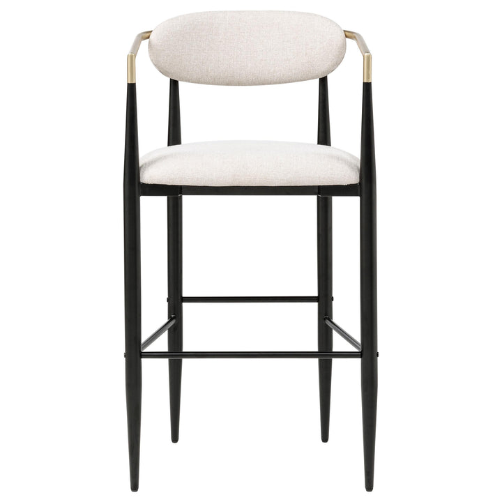 Tina Fabric Upholstered Bar Chair Beige (Set of 2)