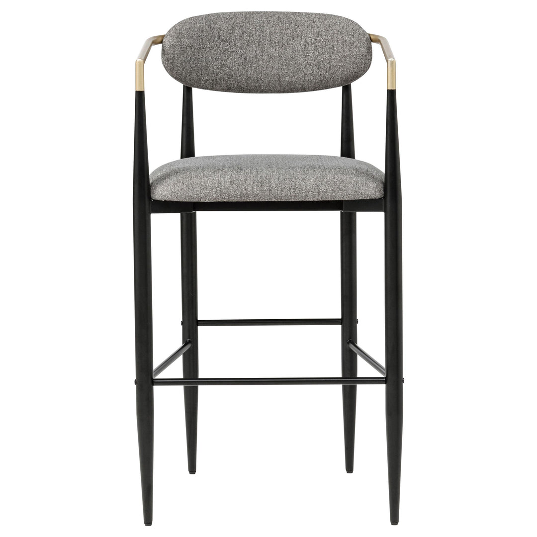 Tina Fabric Upholstered Bar Chair Grey (Set of 2)