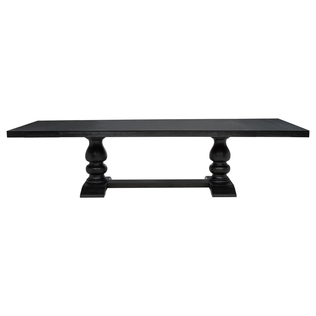 Phelps 9-piece Rectangular Dining Table Set Distressed Noir
