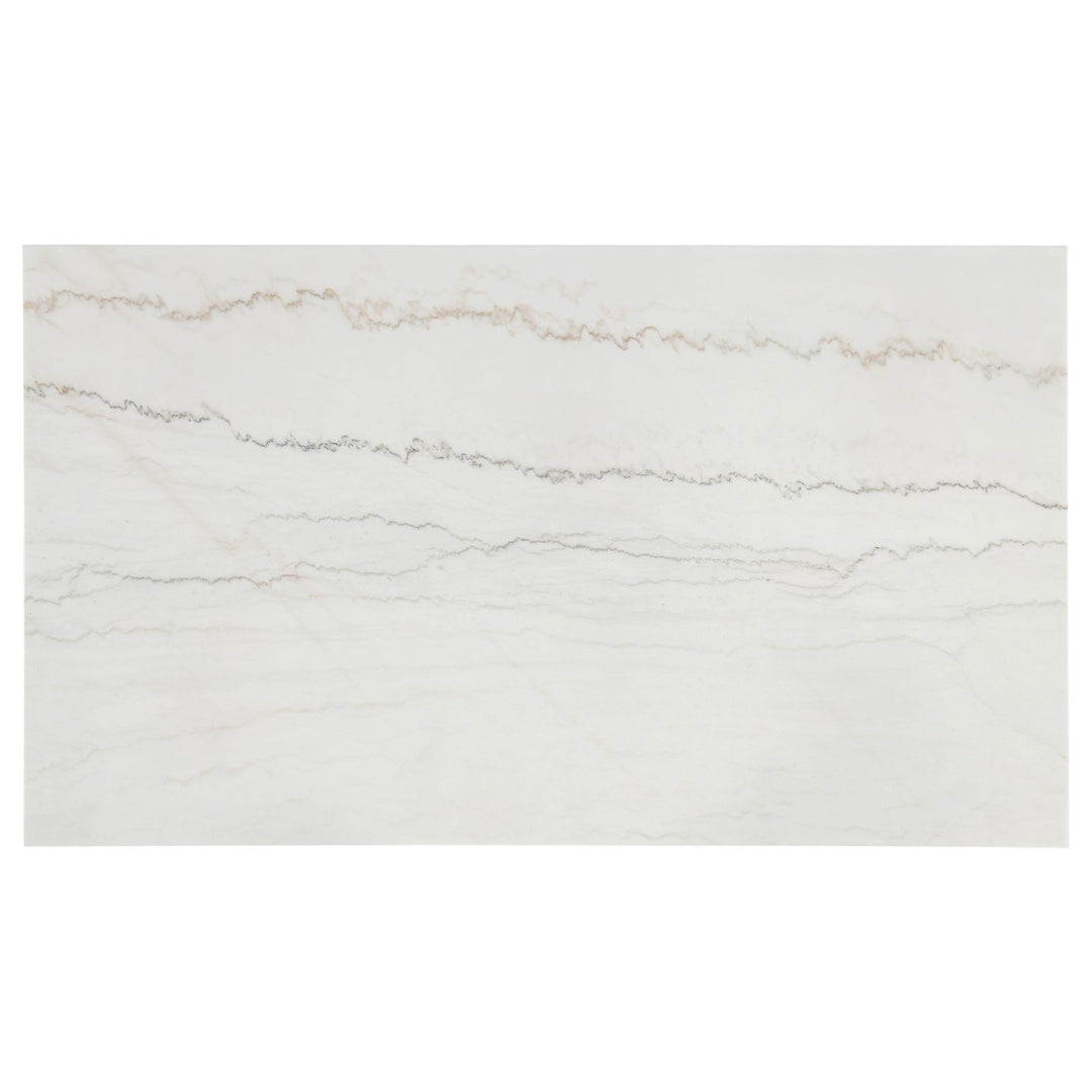 Averill 72-inch Rectangular White Marble Top Dining Table Coffee Bean
