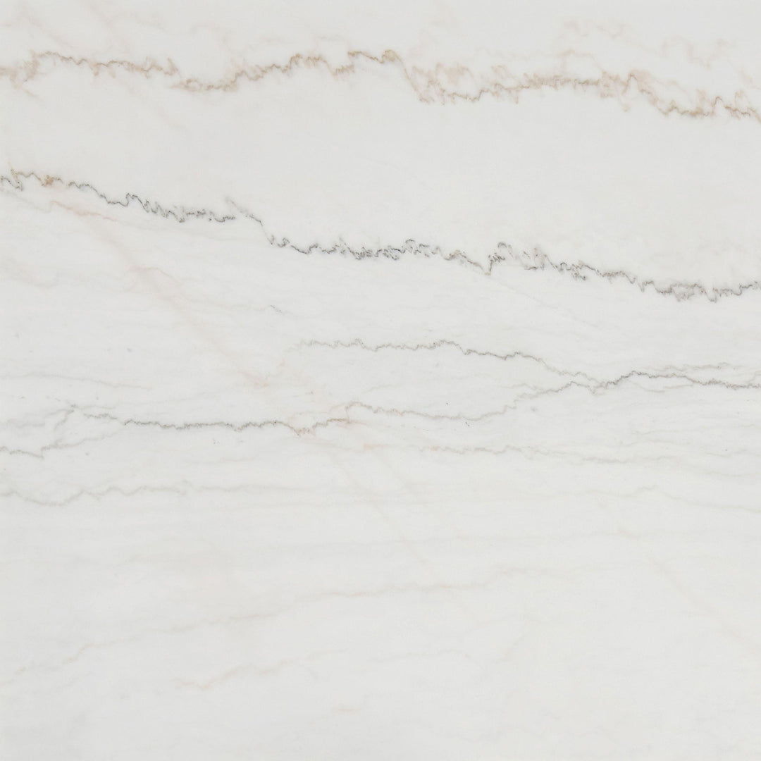 Averill 72-inch Rectangular White Marble Top Dining Table Coffee Bean