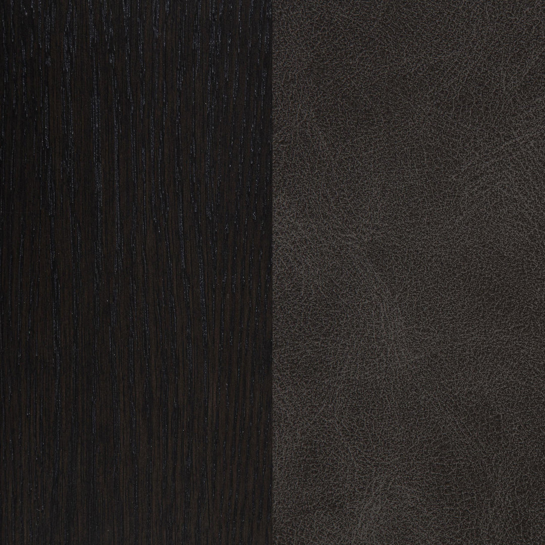 Averill Faux Leatherette Upholstered Dining Side Chair Dark Grey (Set of 2)