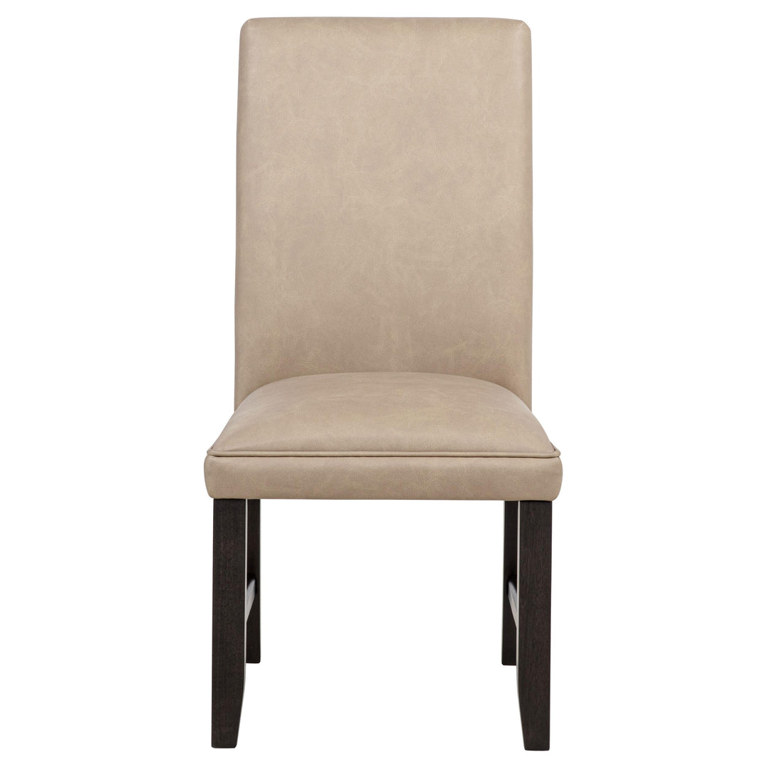 Averill Faux Leatherette Upholstered Dining Side Chair Tan (Set of 2)
