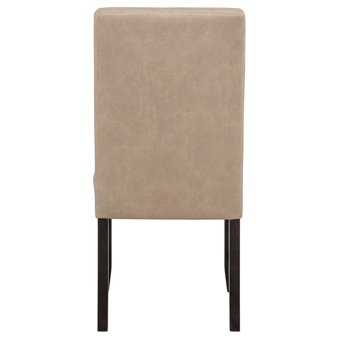Averill Faux Leatherette Upholstered Dining Side Chair Tan (Set of 2)