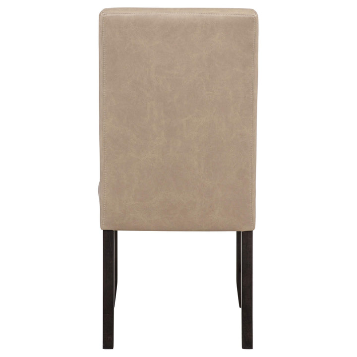 Averill Faux Leatherette Upholstered Dining Side Chair Tan (Set of 2)