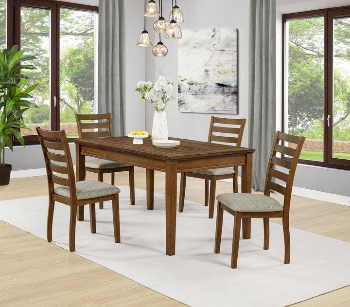 Atwood Rectangular Wood Dining Table Warm Brown