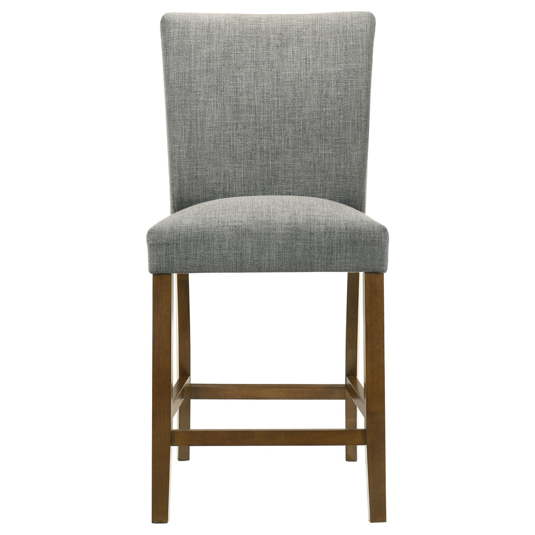 Paxton 5-piece Round Glass Top Counter Height Dining Set Grey