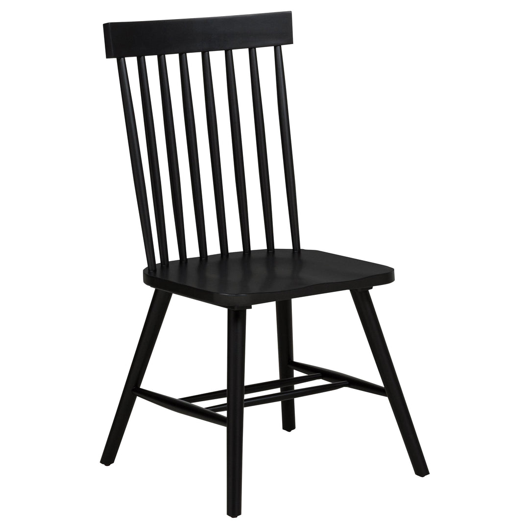 Andrews 5-piece Round Dining Table Set Light Ash and Black