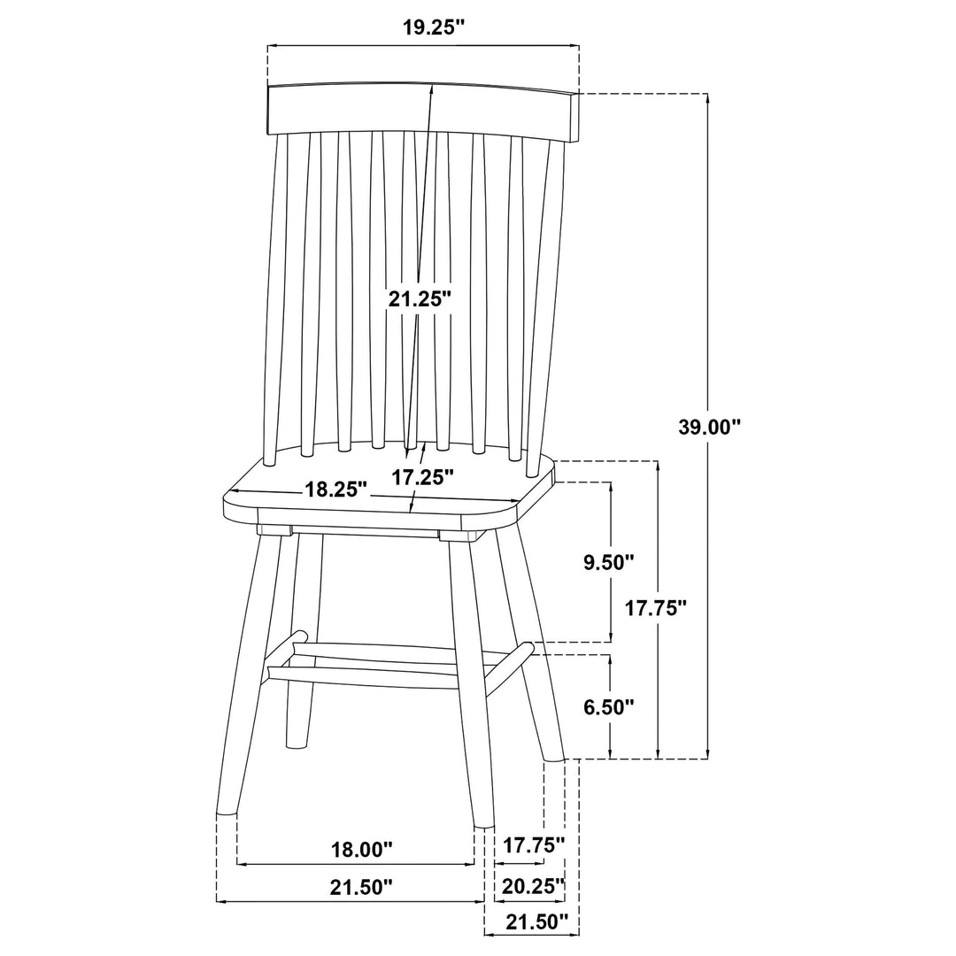 Andrews 7-piece Rectangular Dining Set Light Ash and White