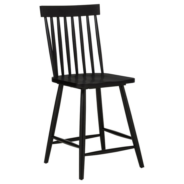 Andrews 5-piece Round Counter Dining Set Light Ash and Black