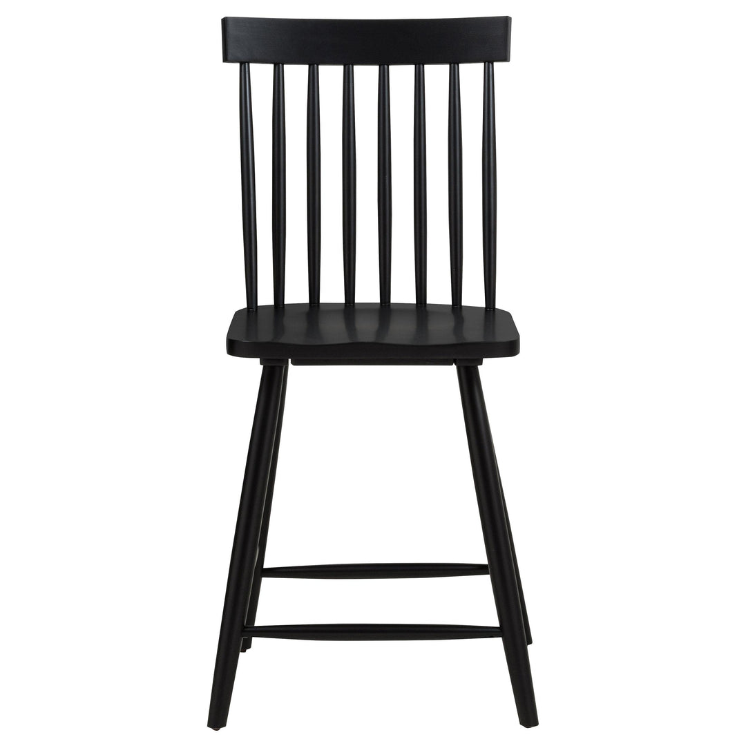 Andrews 5-piece Round Counter Dining Set Light Ash and Black