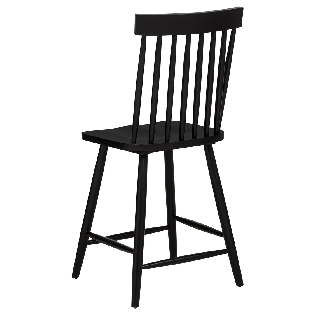 Andrews 5-piece Round Counter Dining Set Light Ash and Black