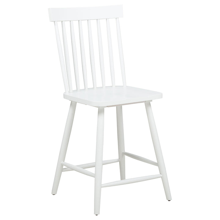 Andrews 5-piece Round Counter Dining Set Light Ash and White