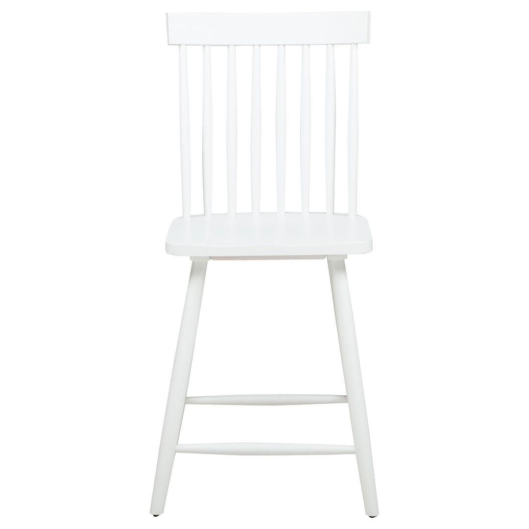 Andrews 5-piece Round Counter Dining Set Light Ash and White